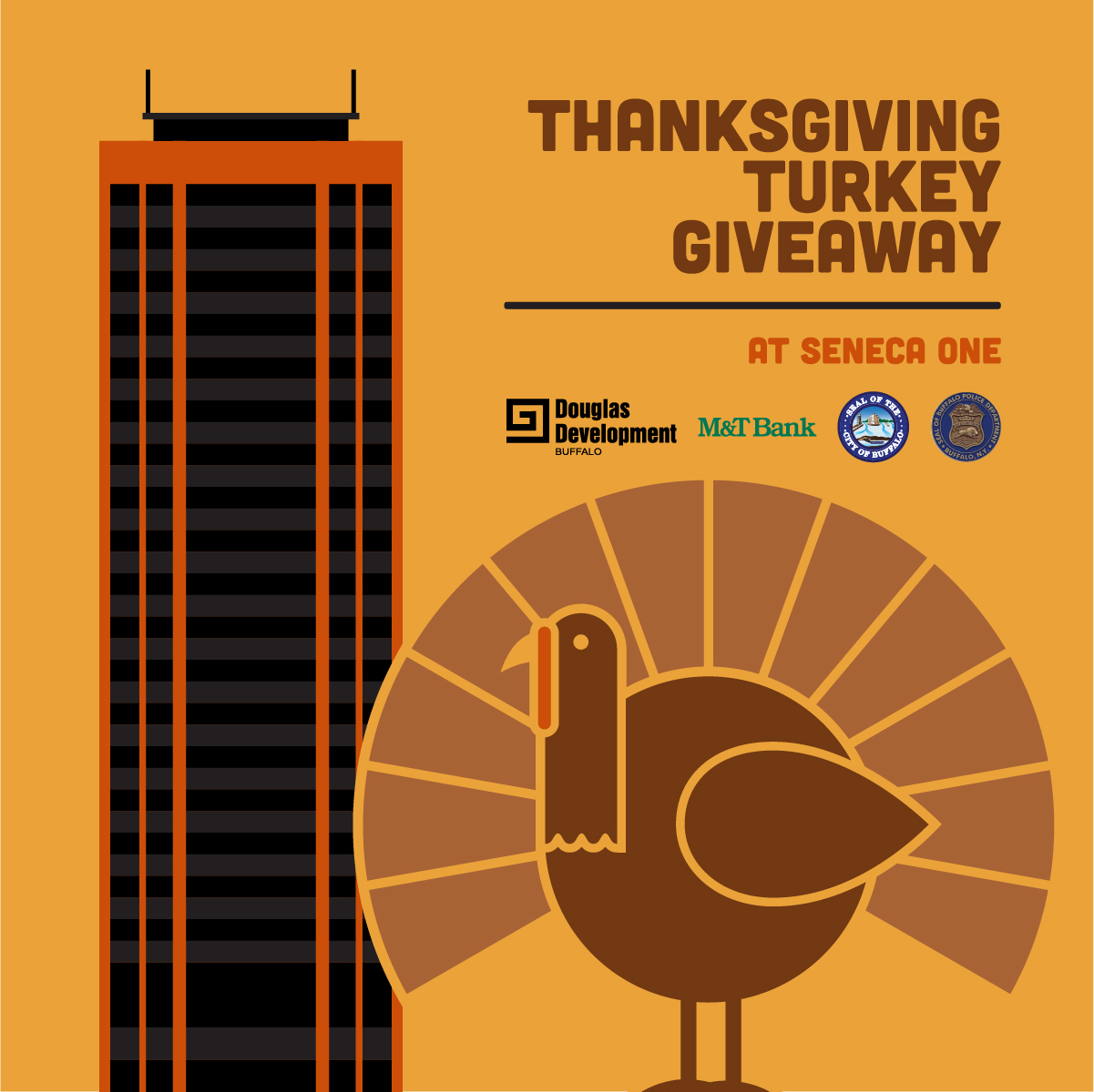 Douglas Development, M&T Bank Host Drive-Thru Thanksgiving Turkey Giveaway Helping 500 Families in the Buffalo Community 