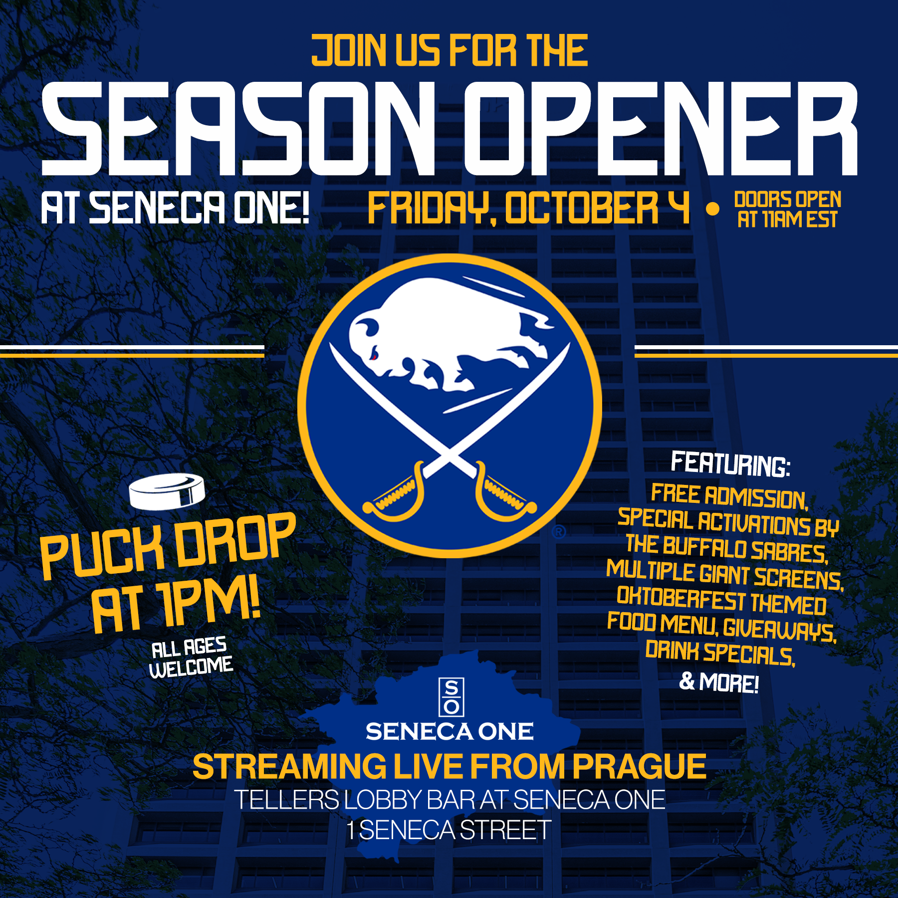 Sabres Season Opener at Seneca One